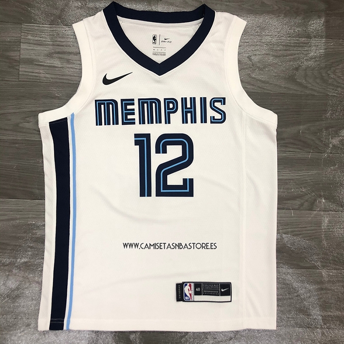 Ja Morant NO 12 Camiseta Memphis Grizzlies Association 2019-20 Blanco